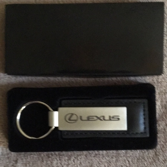 Lexus Other - Black & Silver Lexus Logo Keychain - Branded Leather & Metal Key Ring